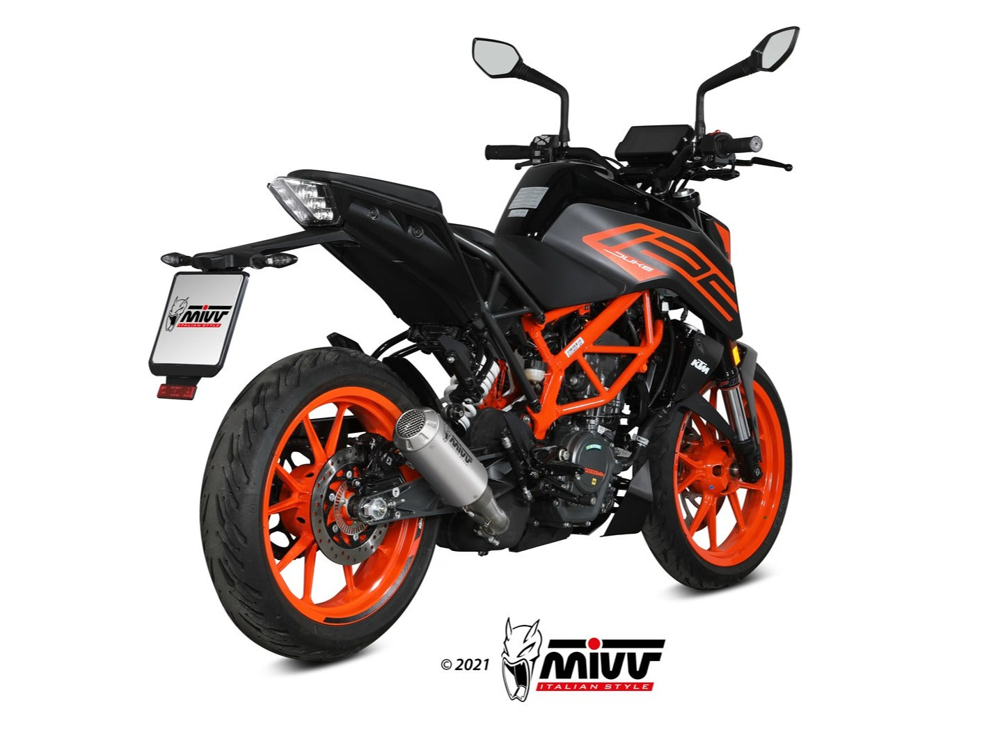 MIVV KT.025 KTM 125 / 390 DUKE ( 2021 / 23 ) Slip-on Exhaust "MK3" ( stainless steel; not approved) – Accessories in the 2WheelsHero Motorcycle Aftermarket Accessories and Parts Online Shop
