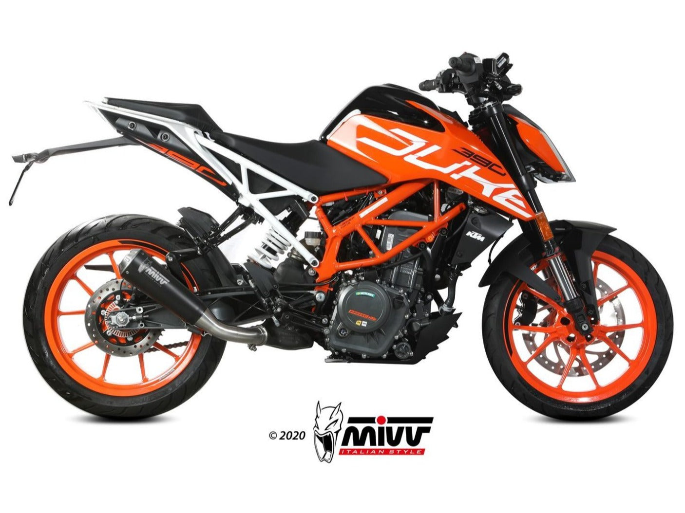 MIVV KT.019 KTM 125/390 DUKE / 125/390 RC ( 2017 / 20 ) Slip-on Exhaust "X-M1" ( black; approved) – Accessories in the 2WheelsHero Motorcycle Aftermarket Accessories and Parts Online Shop