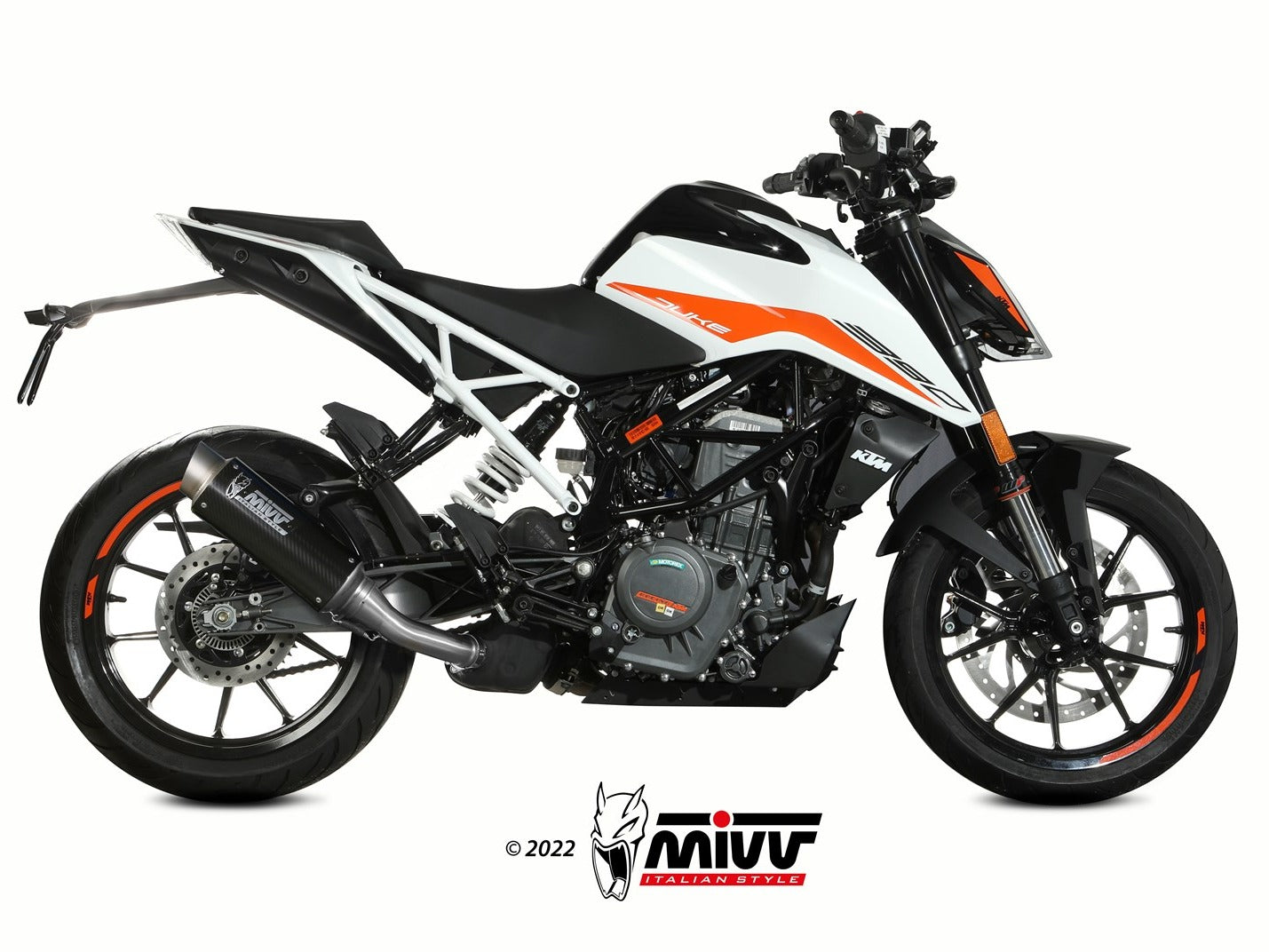 MIVV KT.025 KTM 125 / 390 DUKE ( 2021 / 23 ) Slip-on Exhaust "GP Pro" (carbon; approved) – Accessories in the 2WheelsHero Motorcycle Aftermarket Accessories and Parts Online Shop
