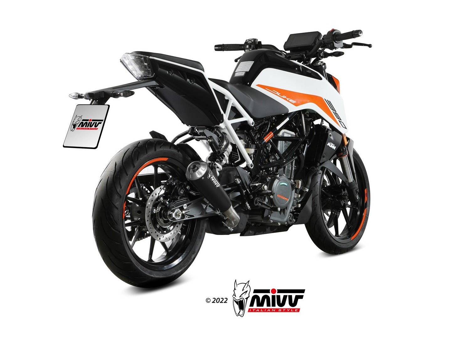 MIVV KT.025 KTM 125 / 390 DUKE ( 2021 / 23 ) Slip-on Exhaust "X-M1" ( black; approved) – Accessories in the 2WheelsHero Motorcycle Aftermarket Accessories and Parts Online Shop