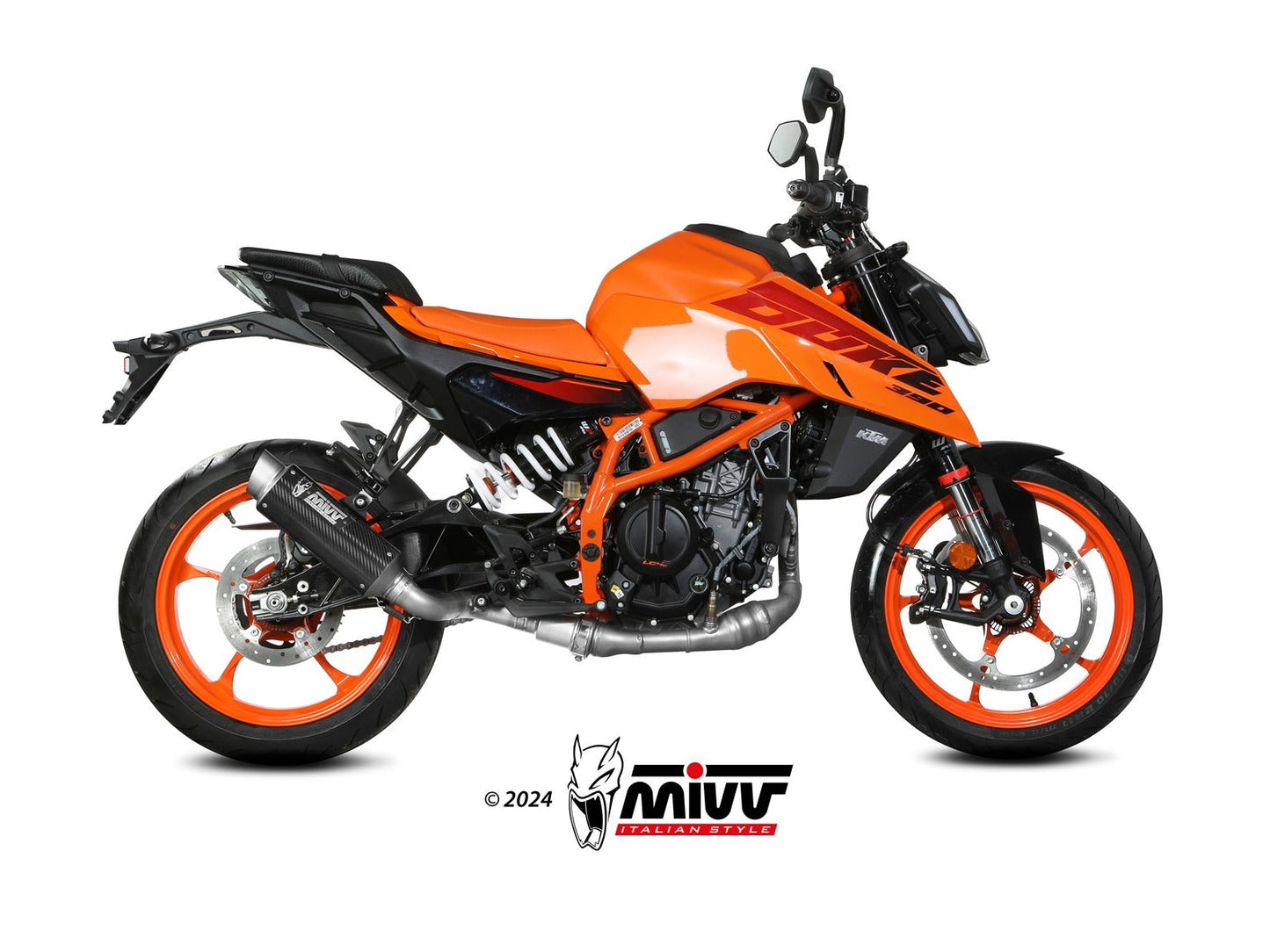 MIVV KT.031 KTM 125 / 390 DUKE ( 2024+ ) Slip-on High Exhaust "GP Pro" (carbon; approved) – Accessories in the 2WheelsHero Motorcycle Aftermarket Accessories and Parts Online Shop