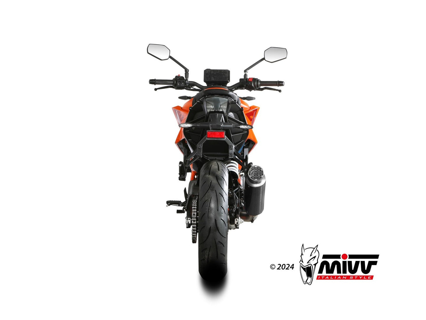 MIVV KT.031 KTM 125 / 390 DUKE ( 2024+ ) Slip-on High Exhaust "GP Pro" (carbon; approved) – Accessories in the 2WheelsHero Motorcycle Aftermarket Accessories and Parts Online Shop