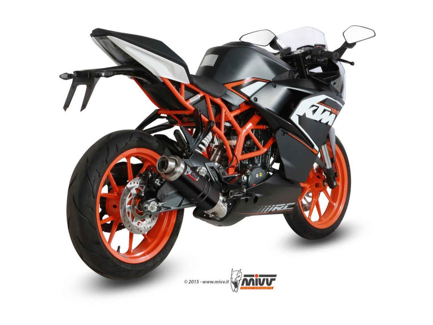 MIVV KT.016 KTM RC 125 ( 2014 / 16 ) Full System Exhaust "GP" ( black; approved) – Accessories in the 2WheelsHero Motorcycle Aftermarket Accessories and Parts Online Shop
