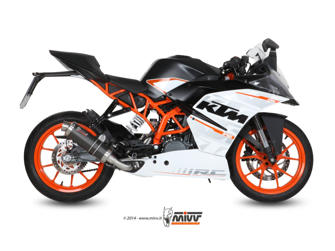 MIVV KT.015 KTM RC 390 ( 2014 / 16 ) Full System Exhaust "GP" ( carbon; approved) – Accessories in the 2WheelsHero Motorcycle Aftermarket Accessories and Parts Online Shop