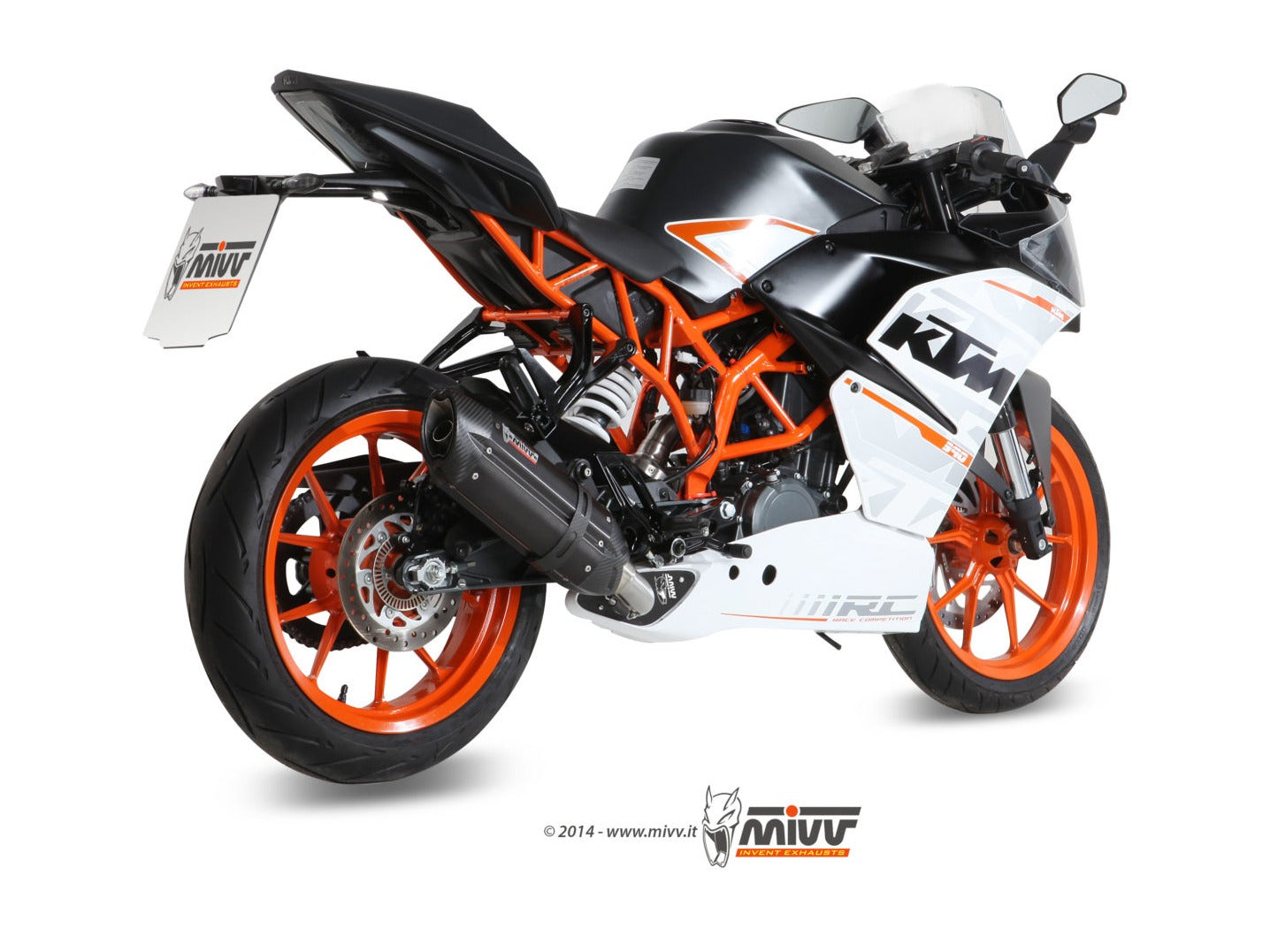 MIVV KT.015 KTM RC 390 ( 2014 / 16 ) Full System Exhaust "Suono" ( black; approved) – Accessories in the 2WheelsHero Motorcycle Aftermarket Accessories and Parts Online Shop