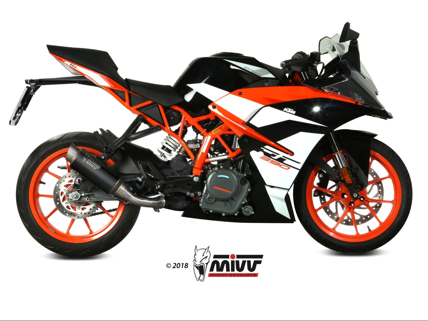 MIVV KT.019 KTM 125/390 DUKE / 125/390 RC ( 2017 / 20 ) Slip-on Exhaust "GP Pro" ( black; approved) – Accessories in the 2WheelsHero Motorcycle Aftermarket Accessories and Parts Online Shop