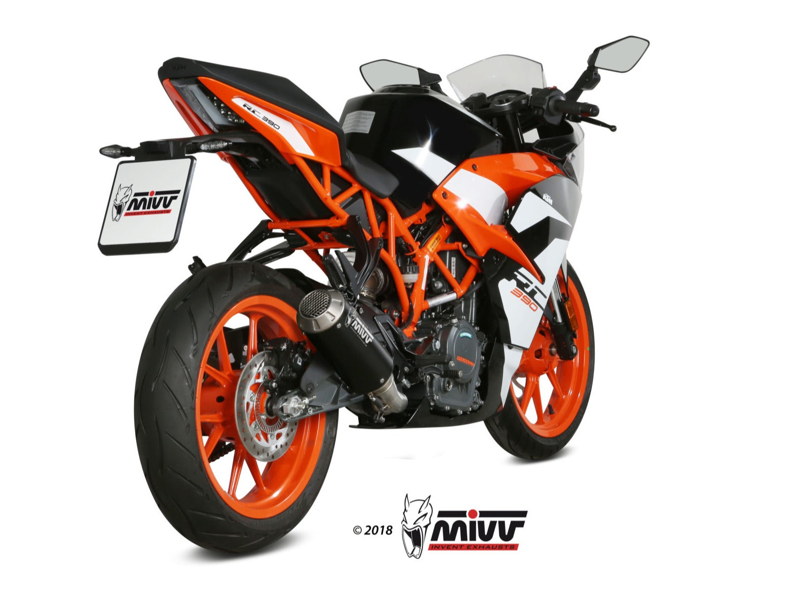 MIVV KT.019 KTM 125/390 DUKE / 125/390 RC ( 2017 / 20 ) Slip-on Exhaust "MK3" ( black; not approved) – Accessories in the 2WheelsHero Motorcycle Aftermarket Accessories and Parts Online Shop