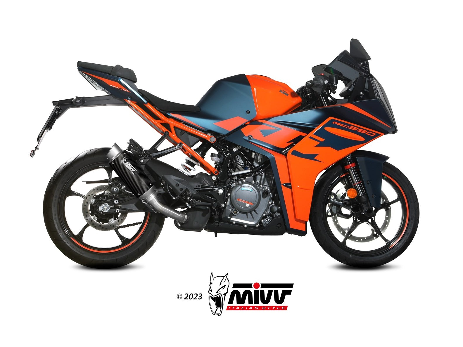 MIVV KT.030 KTM 390 RC ( 2021+ ) Slip-on Exhaust "GP Pro" ( carbon; approved) – Accessories in the 2WheelsHero Motorcycle Aftermarket Accessories and Parts Online Shop