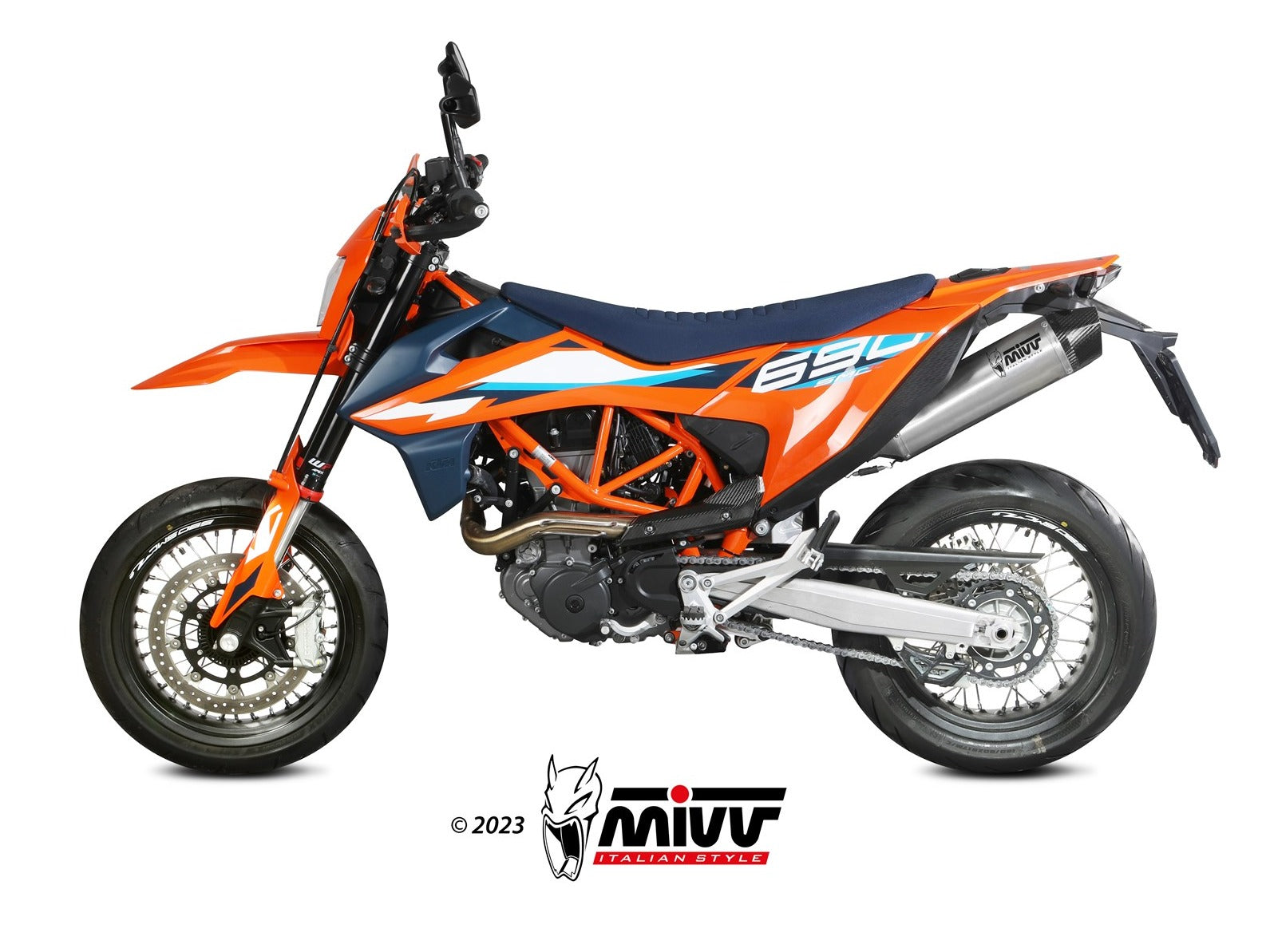 MIVV M.KT.032 KTM 690 Enduro R / SMC R (2021+) Slip-on Exhaust "STR-1" (stainless steel; approved) – Accessories in the 2WheelsHero Motorcycle Aftermarket Accessories and Parts Online Shop