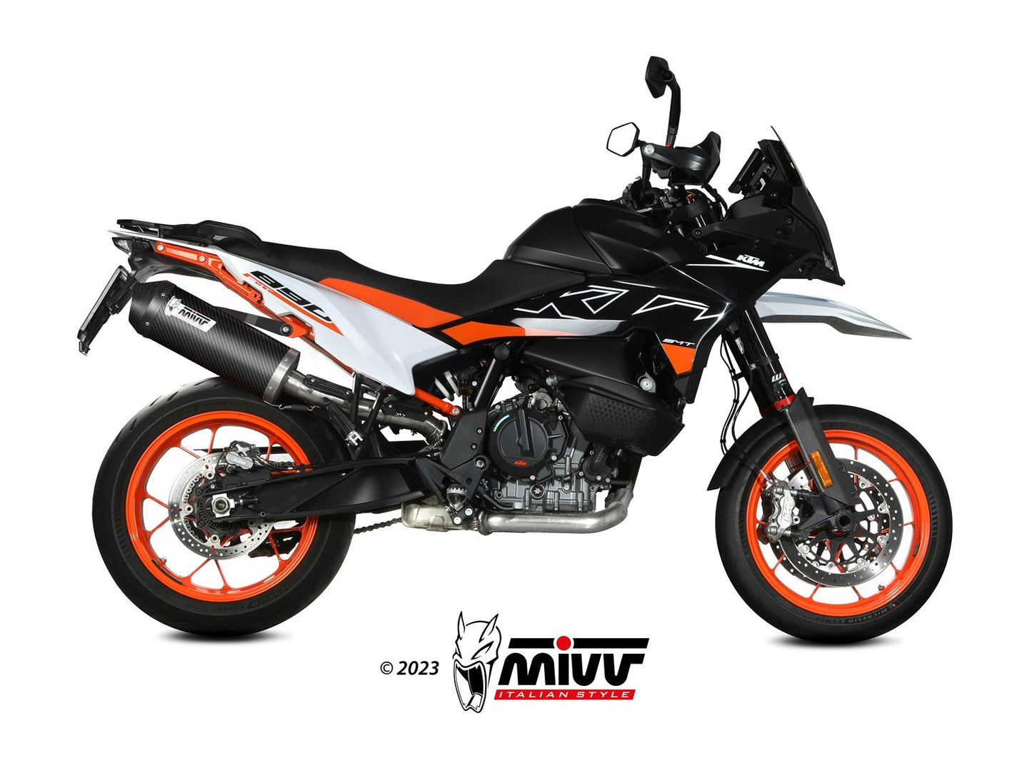 MIVV KT.021 KTM 790 / 890 ADVENTURE / R / SMT ( 2019+ ) Slip-on Exhaust "Oval" ( carbon + cap; approved) – Accessories in the 2WheelsHero Motorcycle Aftermarket Accessories and Parts Online Shop