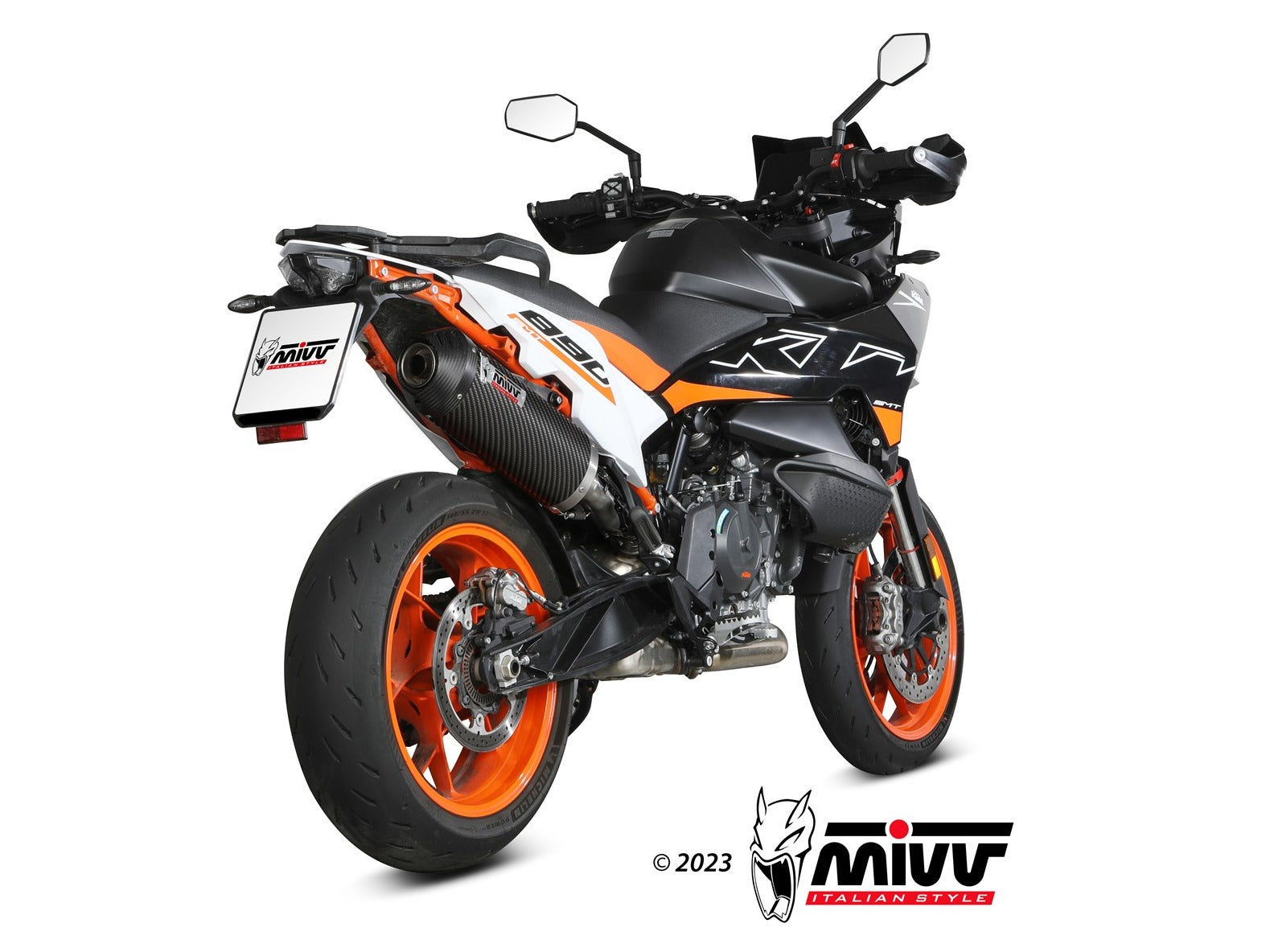MIVV KT.021 KTM 790 / 890 ADVENTURE / R / SMT ( 2019+ ) Slip-on Exhaust "Oval" ( carbon + cap; approved) – Accessories in the 2WheelsHero Motorcycle Aftermarket Accessories and Parts Online Shop