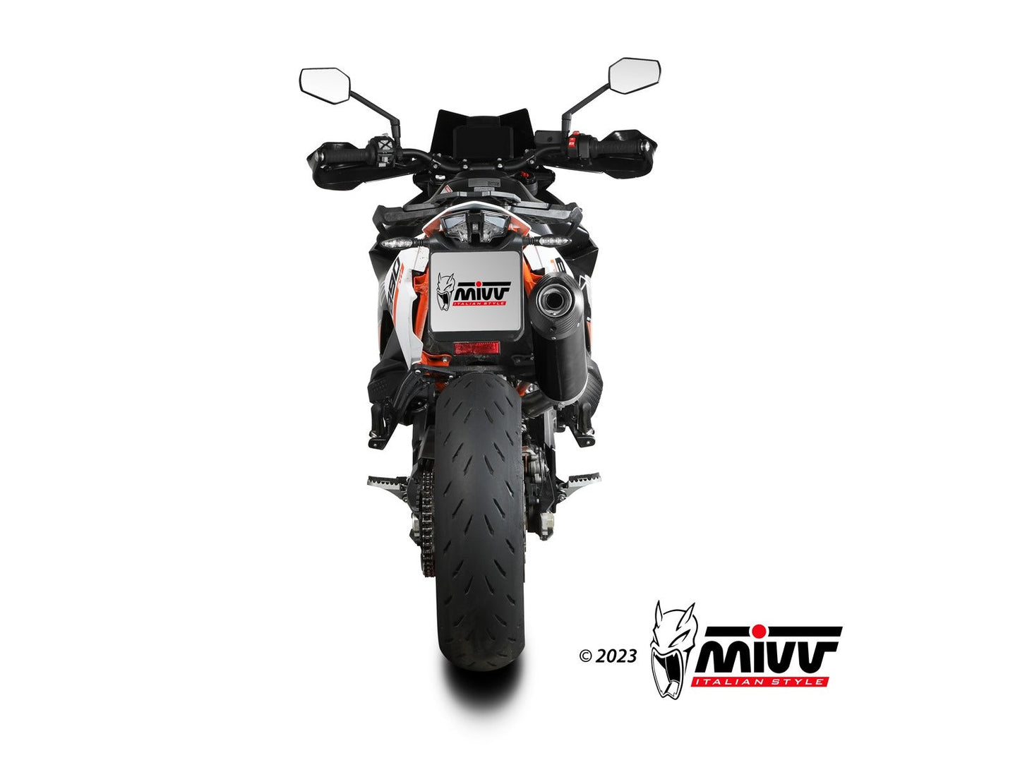 MIVV KT.021 KTM 890 SMT ( 2023+ ) Slip-on Exhaust "Oval" ( black + carbon cap; approved) – Accessories in the 2WheelsHero Motorcycle Aftermarket Accessories and Parts Online Shop