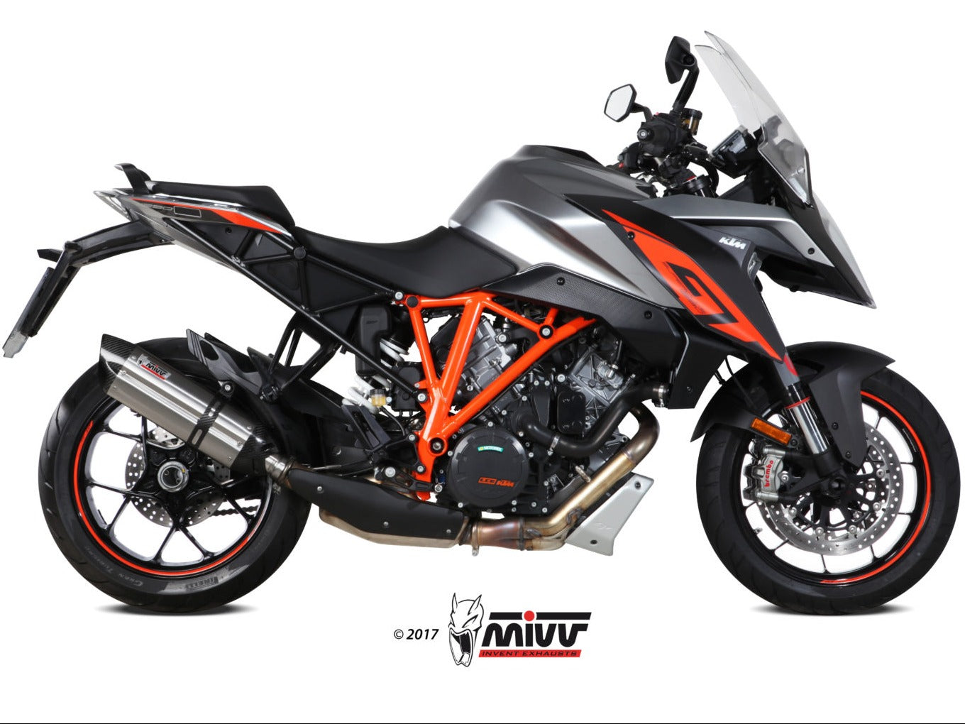 MIVV KT.018 KTM 1290 SUPERDUKE GT ( 2016+ ) Slip-on Exhaust "Suono" ( stainless steel; approved) – Accessories in the 2WheelsHero Motorcycle Aftermarket Accessories and Parts Online Shop