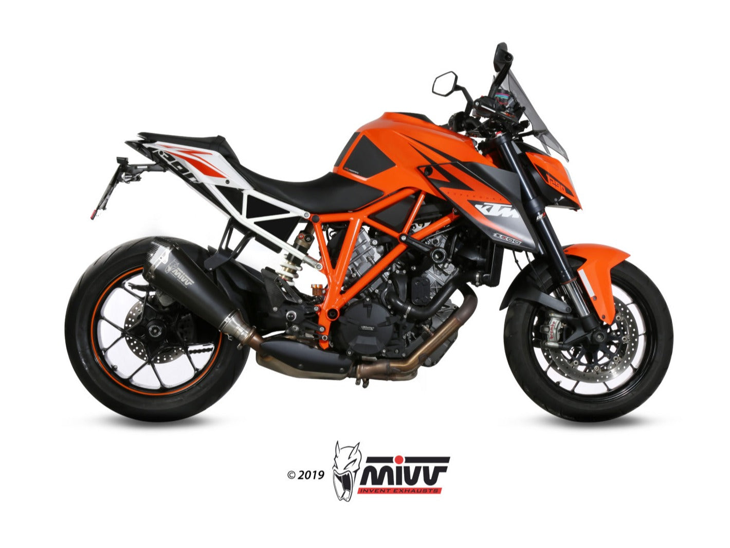 MIVV KT.014 KTM 1290 SUPERDUKE ( 2014 / 16 ) Slip-on Exhaust "Delta Race" ( black; approved) – Accessories in the 2WheelsHero Motorcycle Aftermarket Accessories and Parts Online Shop
