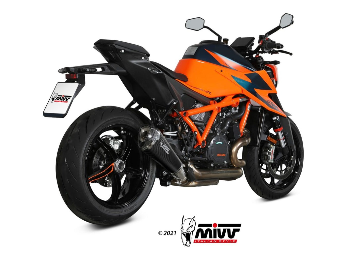 MIVV KT.026 KTM 1290 SUPERDUKE R ( 2020 / 23 ) Slip-on Exhaust "Delta Race" (carbon; approved) – Accessories in the 2WheelsHero Motorcycle Aftermarket Accessories and Parts Online Shop