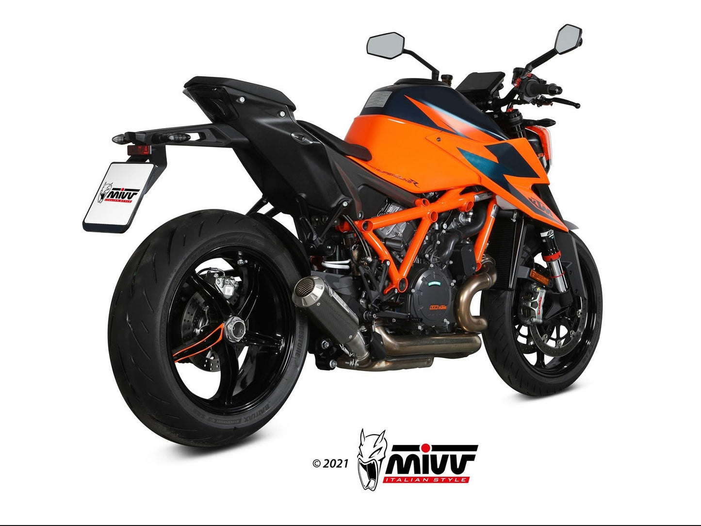MIVV KT.026 KTM 1290 SUPERDUKE R ( 2020 / 23 ) Slip-on Exhaust "MK3" (carbon; not approved) – Accessories in the 2WheelsHero Motorcycle Aftermarket Accessories and Parts Online Shop