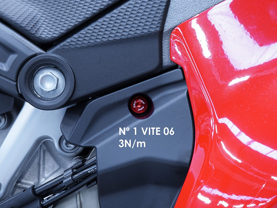 KVT101 - DBK Ducati Panigale V4 (2025+) Low Right Fuel Side Tank Panel Screws Kit – Accessories in the Motodeal Motorcycle Aftermarket Accessories and Parts Online Shop