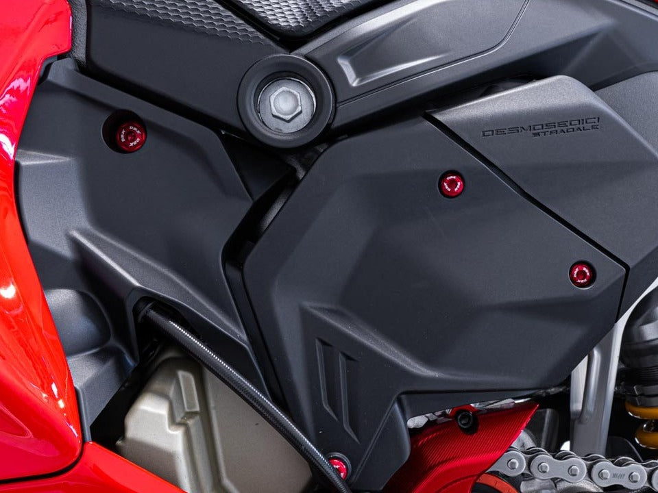 KVT99 - DBK Ducati Panigale V4/ V4S (2025+) Low Left Side Tank Panel Screws Kit – Accessories in the Motodeal Motorcycle Aftermarket Accessories and Parts Online Shop