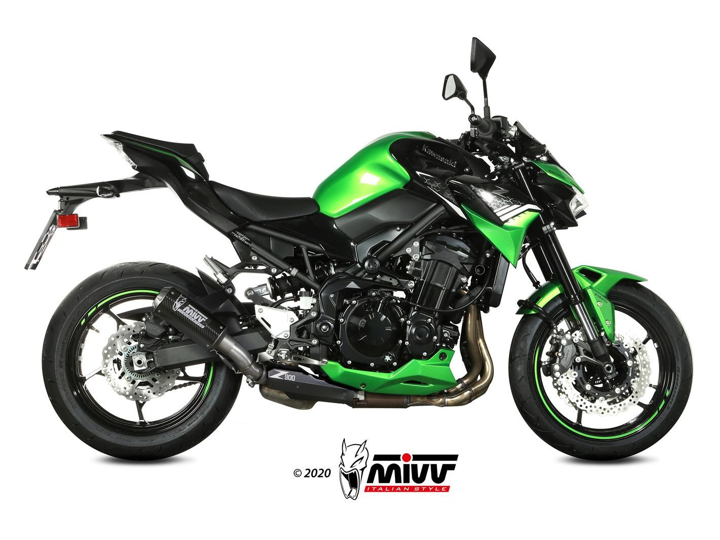 MIVV K.052 KAWASAKI Z900 ( 2020+ ) Slip-on Exhaust "MK3" (carbon; approved) – Accessories in the 2WheelsHero Motorcycle Aftermarket Accessories and Parts Online Shop