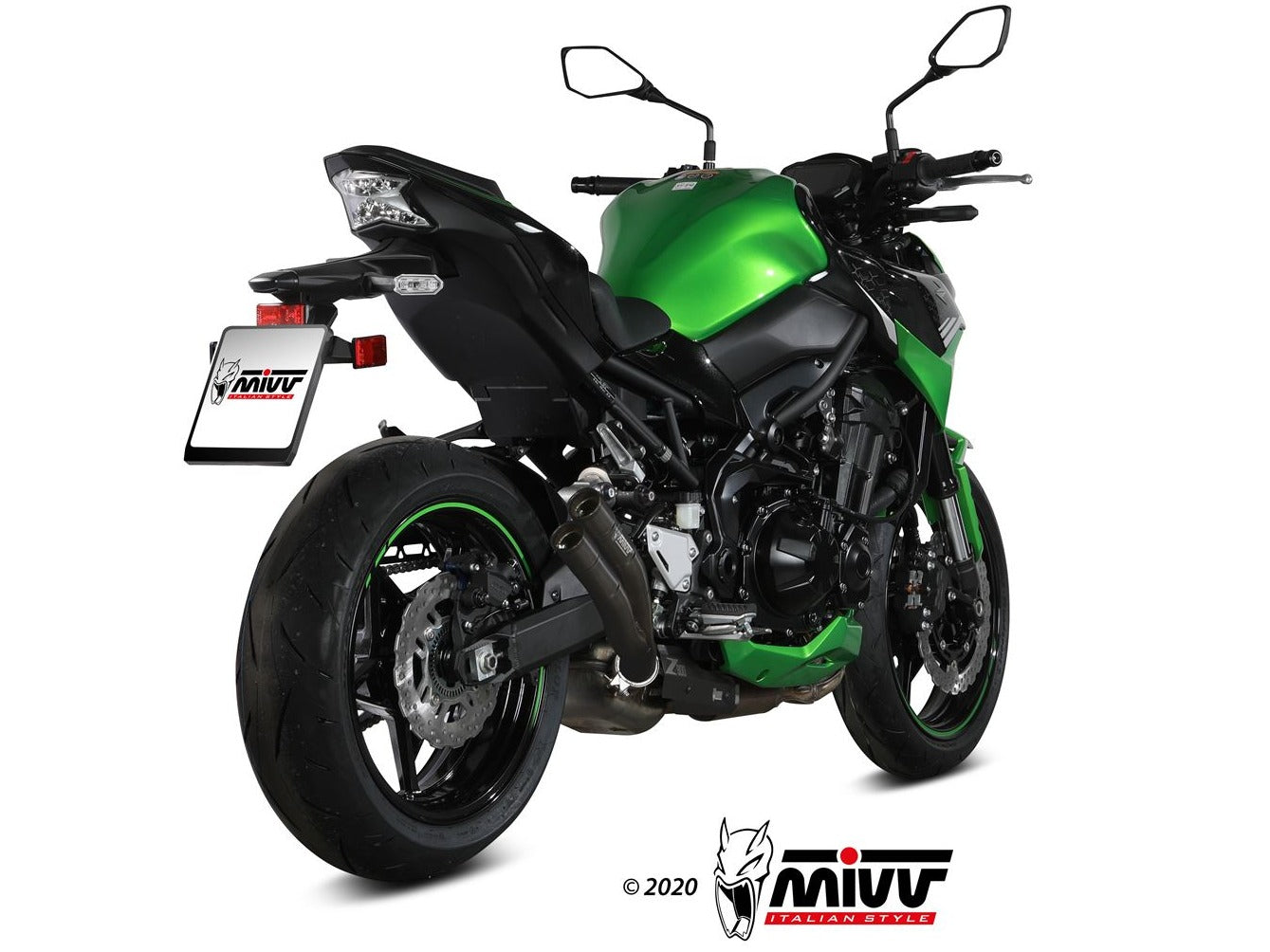 MIVV K.052 KAWASAKI Z900 ( 2020+ ) Slip-on Exhaust "Double Gun" (black; not approved) – Accessories in the 2WheelsHero Motorcycle Aftermarket Accessories and Parts Online Shop