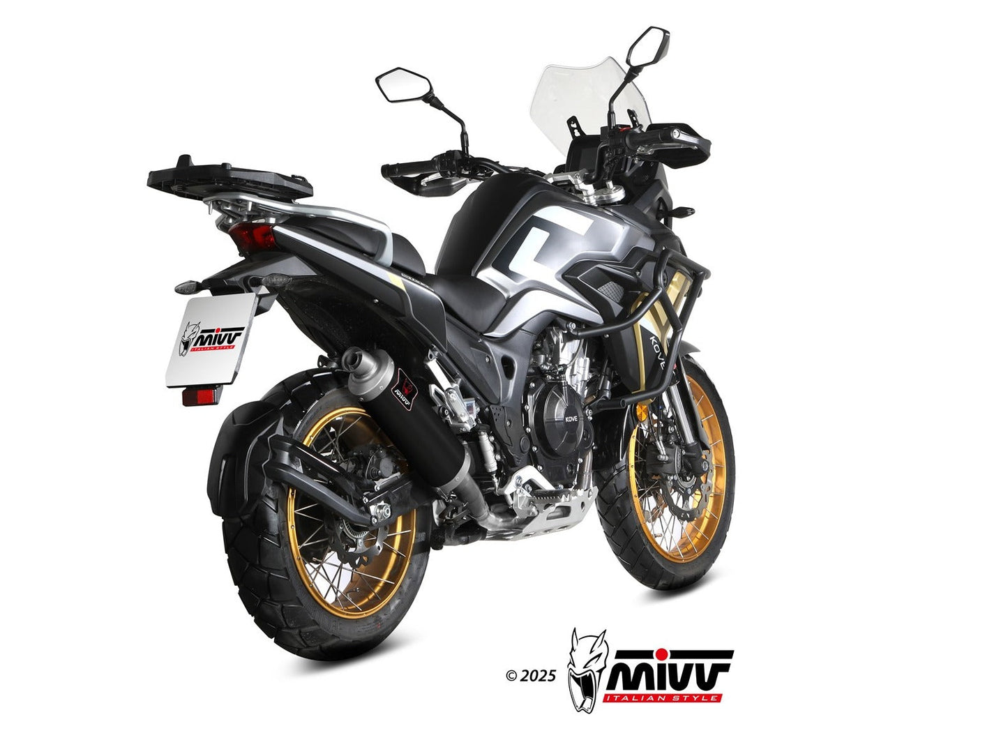 MIVV KO.003 KOVE 510 X ( 2024+ ) Slip-on Exhaust "Dakar" (black; approved) – Accessories in the 2WheelsHero Motorcycle Aftermarket Accessories and Parts Online Shop