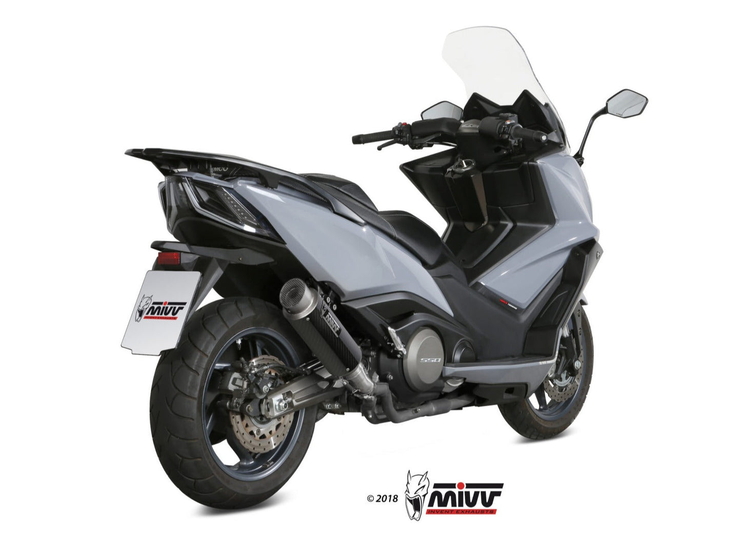 MIVV O.008 KYMCO AK 550 ( 2017 / 20 ) Slip-on Exhaust "GP Pro" (carbon; approved) – Accessories in the 2WheelsHero Motorcycle Aftermarket Accessories and Parts Online Shop