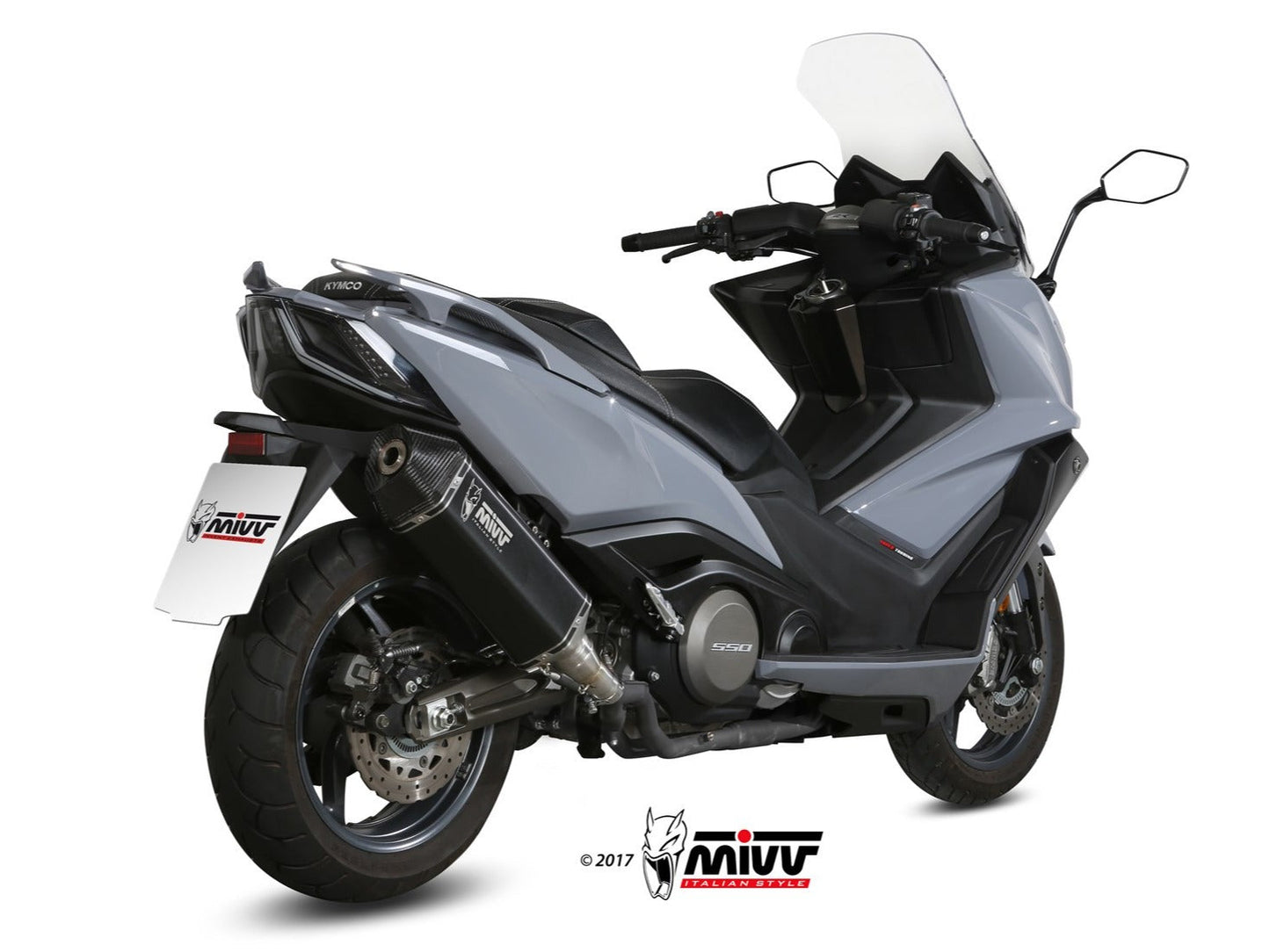 MIVV O.009 KYMCO AK 550 ( 2017 / 20 ) Full System Exhaust "Speed Edge" (black; approved) – Accessories in the 2WheelsHero Motorcycle Aftermarket Accessories and Parts Online Shop