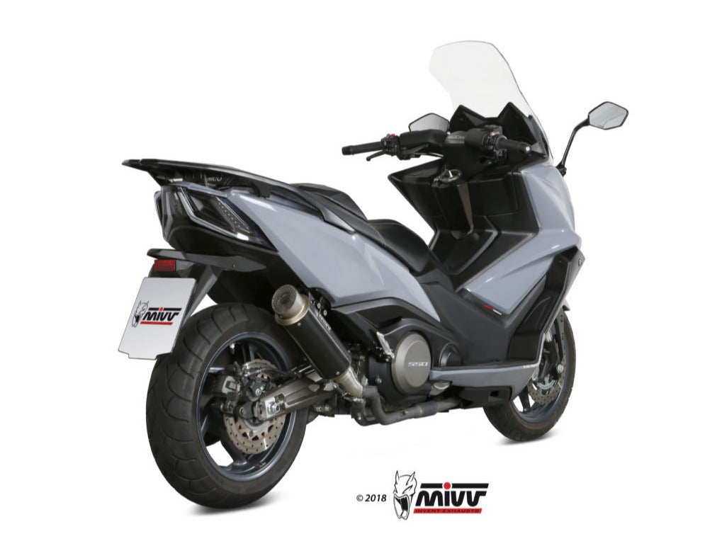 MIVV O.008 KYMCO AK 550 ( 2017 / 20 ) Slip-on Exhaust "GP Pro" (black; approved) – Accessories in the 2WheelsHero Motorcycle Aftermarket Accessories and Parts Online Shop