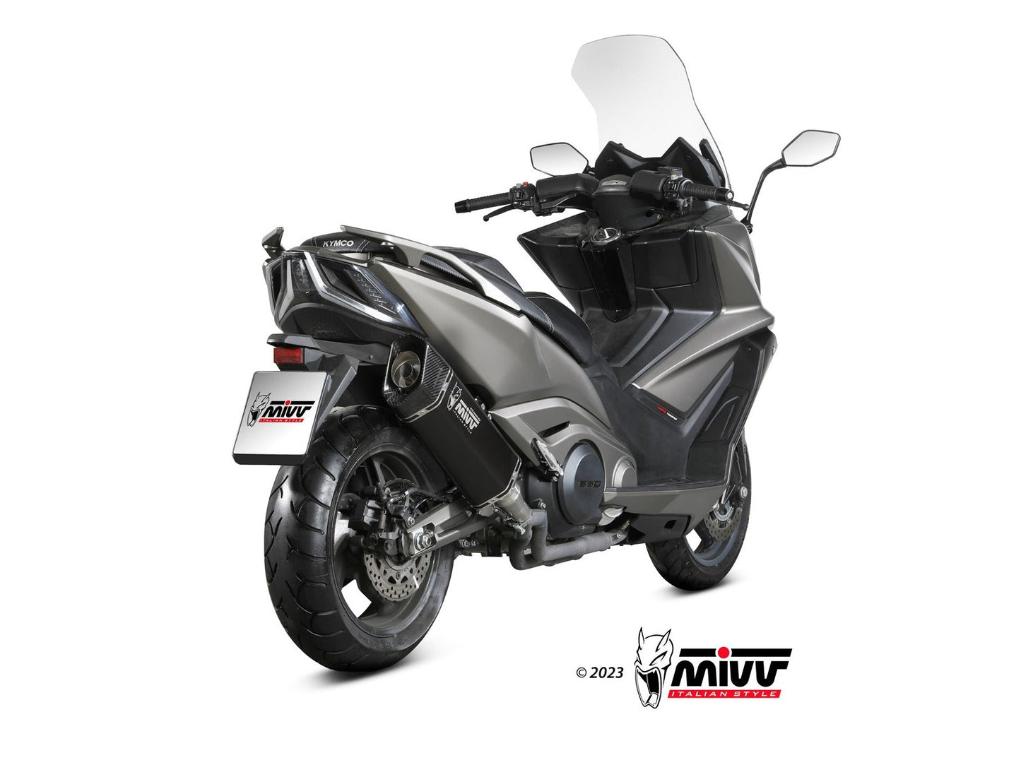 MIVV O.011 KYMCO AK 550 ( 2021+ ) Slip-on Exhaust "SR-1" (black titanium; approved) – Accessories in the 2WheelsHero Motorcycle Aftermarket Accessories and Parts Online Shop