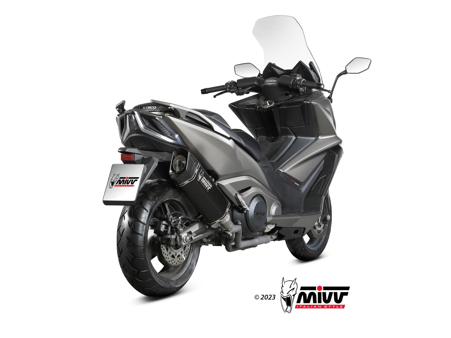 MIVV O.011 KYMCO AK 550 ( 2021+ ) Slip-on Exhaust "SR-1" (black titanium; approved) – Accessories in the 2WheelsHero Motorcycle Aftermarket Accessories and Parts Online Shop