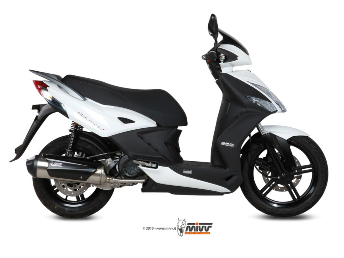 MIVV C.KY.0015 KYMCO AGILITY 125 / 125 R16 / 150 / 200 R16+ ( 2008 / 16 ) Full System Exhaust "Urban" (stainless steel; not approved) – Accessories in the 2WheelsHero Motorcycle Aftermarket Accessories and Parts Online Shop