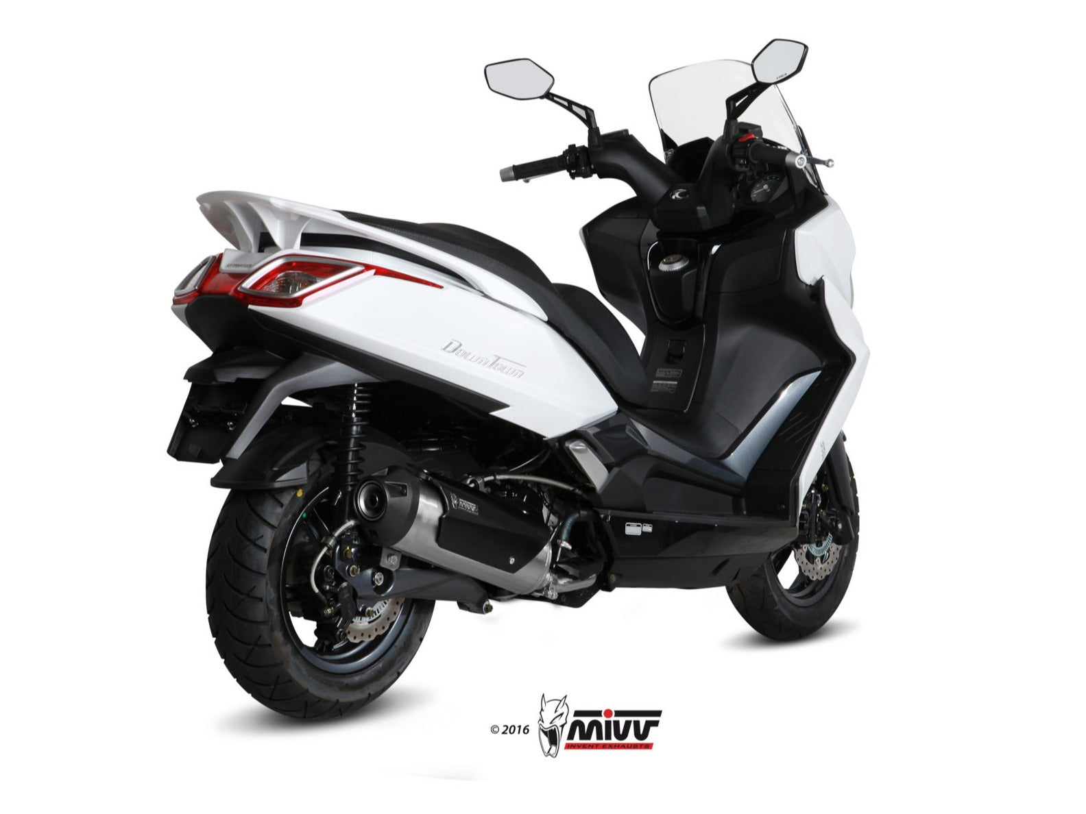 MIVV C.KY.0018 KYMCO Downtown 350 ( 2015 - 16 ) Full System Exhaust "Urban" (stainless steel; not approved) – Accessories in the 2WheelsHero Motorcycle Aftermarket Accessories and Parts Online Shop