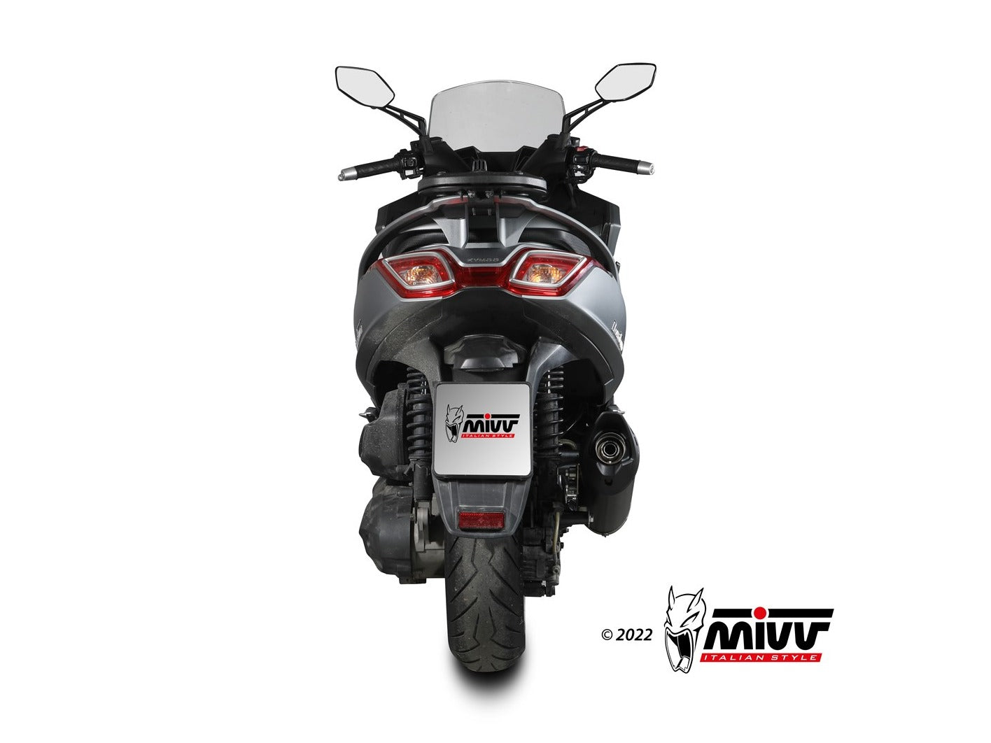 MIVV MV.KY.0004 KYMCO DOWNTOWN 350 ( 2016 / 20 ) Slip-on Exhaust "Mover" (black stainless steel; approved) – Accessories in the 2WheelsHero Motorcycle Aftermarket Accessories and Parts Online Shop