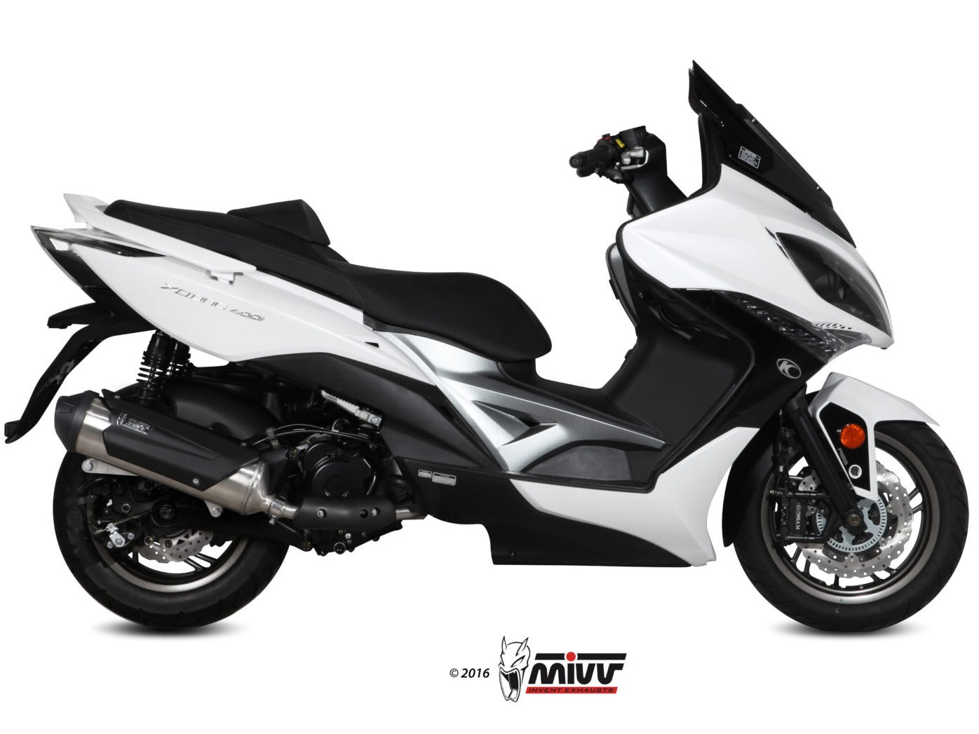 MIVV C.KY.0012 KYMCO XCITING 400i ( 2013 / 16 ) Full System Exhaust "Urban" (stainless steel; not approved) – Accessories in the 2WheelsHero Motorcycle Aftermarket Accessories and Parts Online Shop