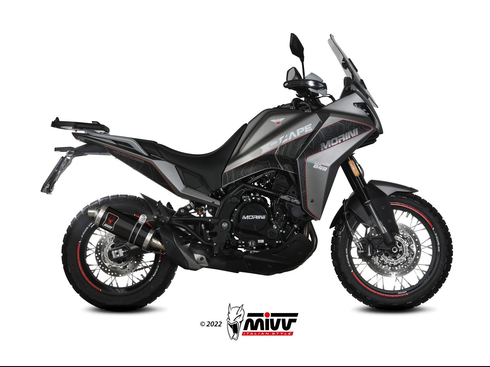 MIVV MM.001 MOTO MORINI X-CAPE ( 2021+ ) Slip-on Exhaust "Dakar" (black; approved) – Accessories in the 2WheelsHero Motorcycle Aftermarket Accessories and Parts Online Shop