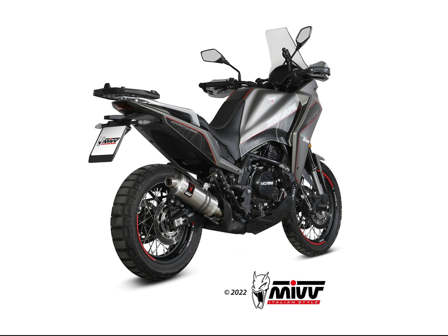 MIVV MM.001 MOTO MORINI X-CAPE ( 2021+ ) Slip-on Exhaust "Dakar" (stainless steel; approved) – Accessories in the 2WheelsHero Motorcycle Aftermarket Accessories and Parts Online Shop