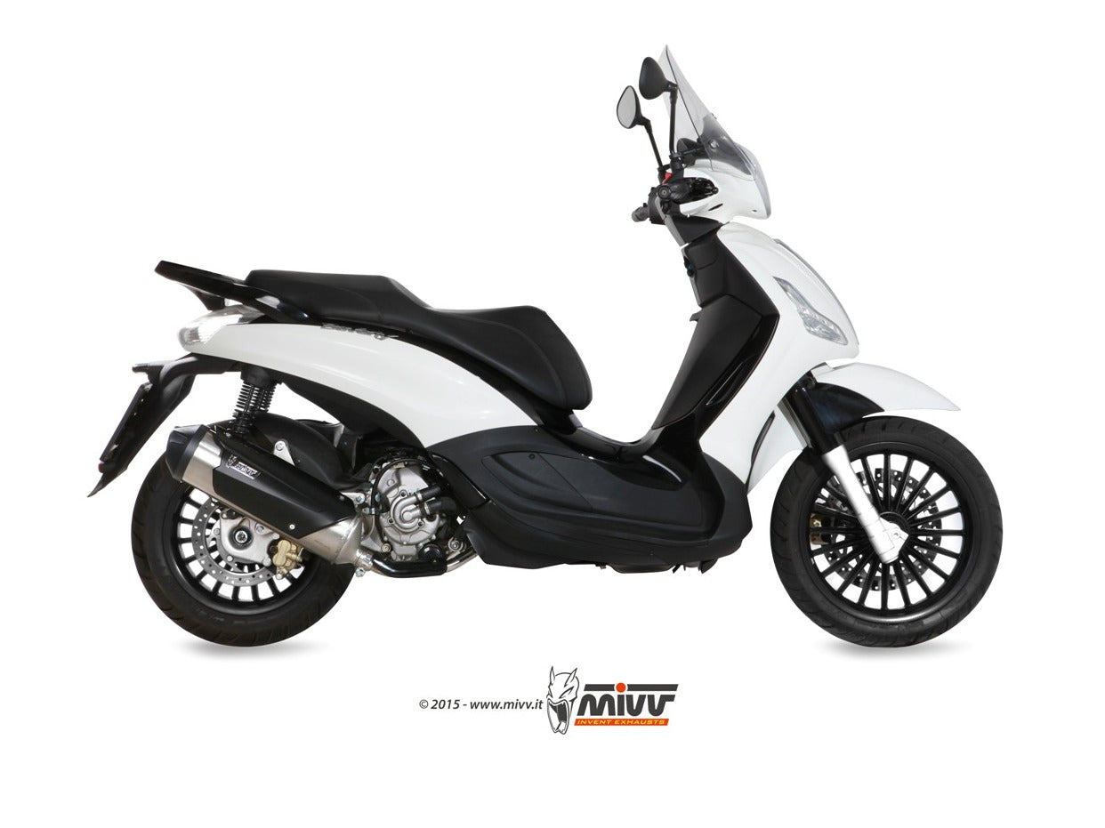 MIVV C.PG.0019 PIAGGIO BEVERLY 125 ( 2014 / 16 ) Full System Exhaust "Urban" (stainless steel; not approved) – Accessories in the 2WheelsHero Motorcycle Aftermarket Accessories and Parts Online Shop