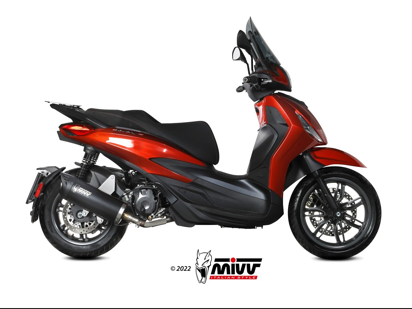 MIVV MV.PG.0005 PIAGGIO BEVERLY 400 ( 2021+ ) Slip-on Exhaust "Mover" (black; approved) – Accessories in the 2WheelsHero Motorcycle Aftermarket Accessories and Parts Online Shop