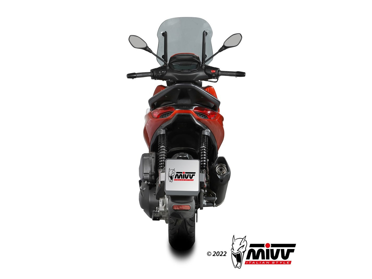 MIVV MV.PG.0005 PIAGGIO BEVERLY 400 ( 2021+ ) Slip-on Exhaust "Mover" (black; approved) – Accessories in the 2WheelsHero Motorcycle Aftermarket Accessories and Parts Online Shop