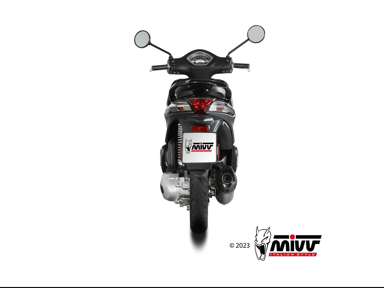 MIVV MV.PG.0009 PIAGGIO LIBERTY 125 ( 2019+ ) Full System Exhaust "Mover" (black; approved) – Accessories in the 2WheelsHero Motorcycle Aftermarket Accessories and Parts Online Shop
