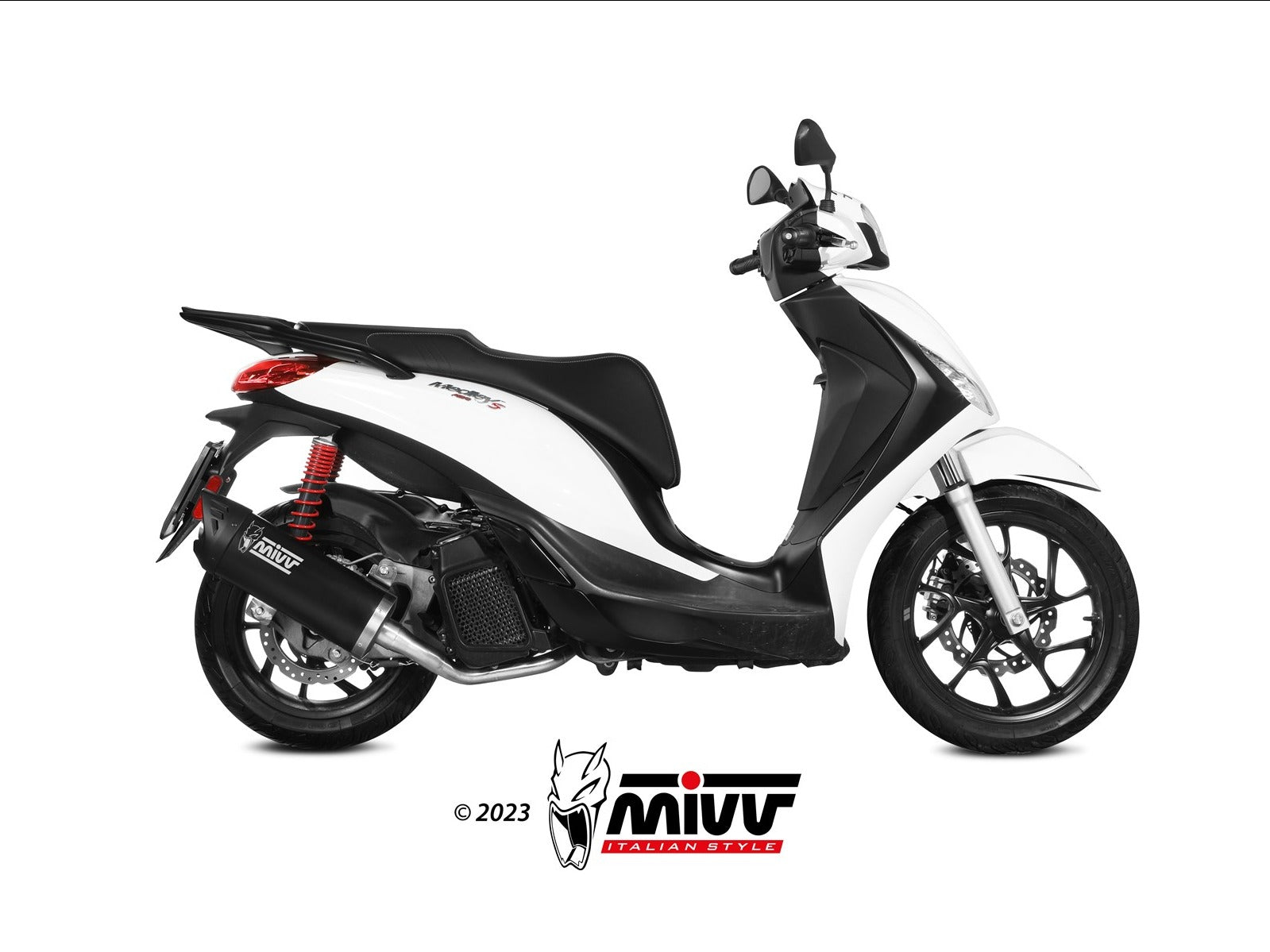 MIVV MV.PG.0010 PIAGGIO MEDLEY 125 S / 150 S ( 2021+ ) Full System Exhaust "Mover" (black; approved) – Accessories in the 2WheelsHero Motorcycle Aftermarket Accessories and Parts Online Shop