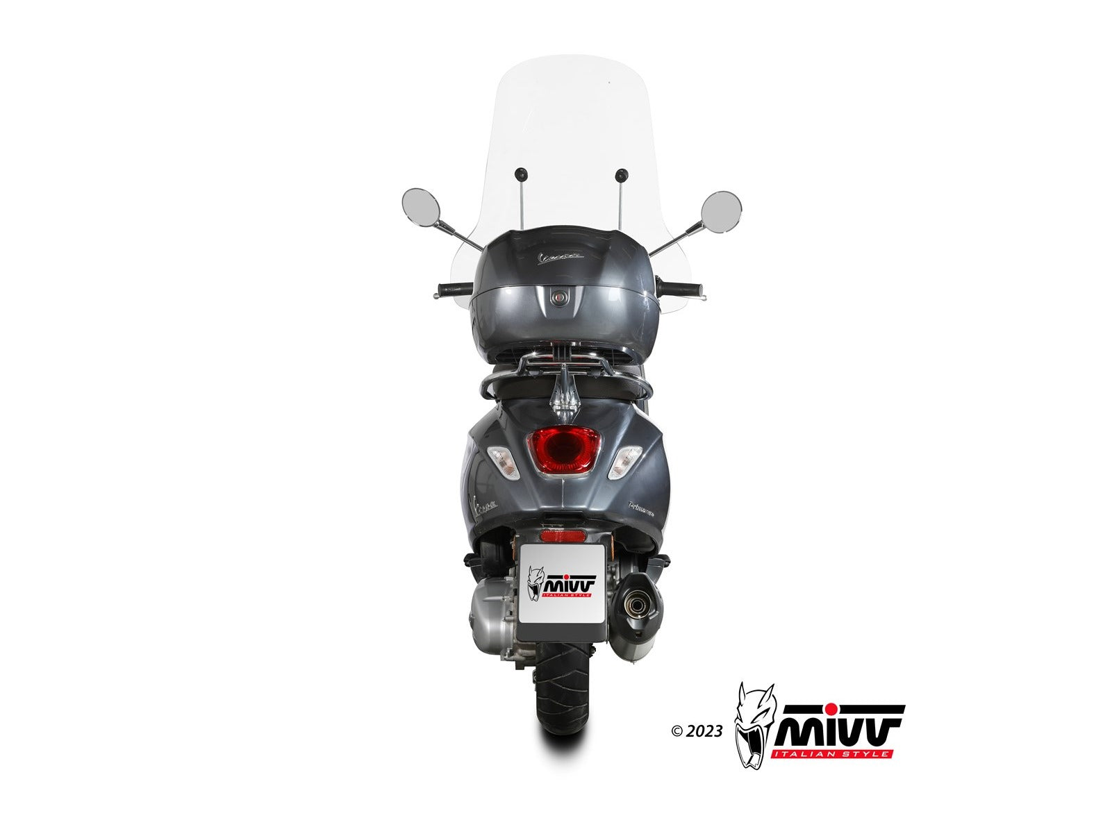 MIVV MV.PG.0007 PIAGGIO VESPA PRIMAVERA 125 / 150 | Sprint 125 / 150 3V ( 2021+ ) Full System Exhaust "Mover" (black; approved) – Accessories in the 2WheelsHero Motorcycle Aftermarket Accessories and Parts Online Shop
