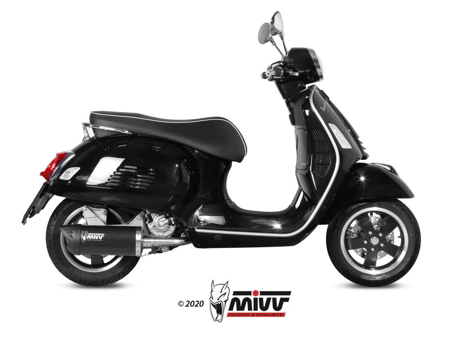 MIVV MV.PG.0002 PIAGGIO VESPA GTS 300 ( 2008 / 20 ) Slip-on Exhaust "Mover" (black; approved) – Accessories in the 2WheelsHero Motorcycle Aftermarket Accessories and Parts Online Shop