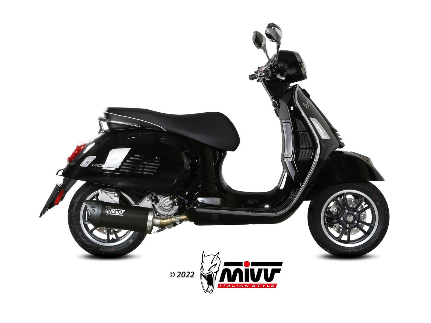 MIVV MV.PG.0008 PIAGGIO VESPA GTS / GTV 300 ( 2021+ ) Slip-on Exhaust "Mover" (black; approved) – Accessories in the 2WheelsHero Motorcycle Aftermarket Accessories and Parts Online Shop