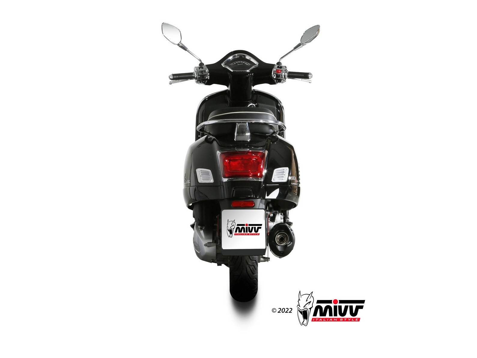 MIVV MV.PG.0008 PIAGGIO VESPA GTS / GTV 300 ( 2021+ ) Slip-on Exhaust "Mover" (black; approved) – Accessories in the 2WheelsHero Motorcycle Aftermarket Accessories and Parts Online Shop