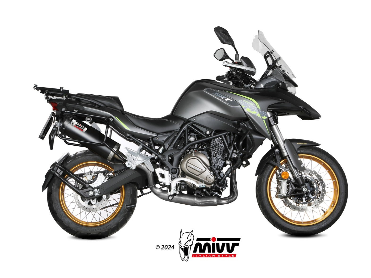 MIVV QJ.001 QJ MOTOR SRT 700 / X ( 2024+ ) Slip-on Exhaust "Oval" (black + carbon cap; approved) – Accessories in the 2WheelsHero Motorcycle Aftermarket Accessories and Parts Online Shop