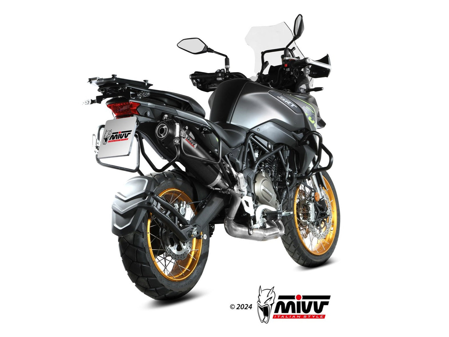 MIVV QJ.001 QJ MOTOR SRT 700 / X ( 2024+ ) Slip-on Exhaust "Oval" (black + carbon cap; approved) – Accessories in the 2WheelsHero Motorcycle Aftermarket Accessories and Parts Online Shop