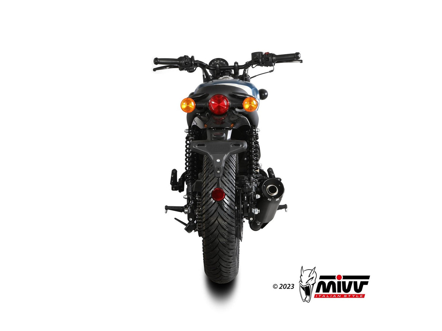 MIVV RE.005 ROYAL ENFIELD HNTR 350 ( 2022+ ) Slip-on Exhaust "HR-1" (black + aluminium back; approved) – Accessories in the 2WheelsHero Motorcycle Aftermarket Accessories and Parts Online Shop