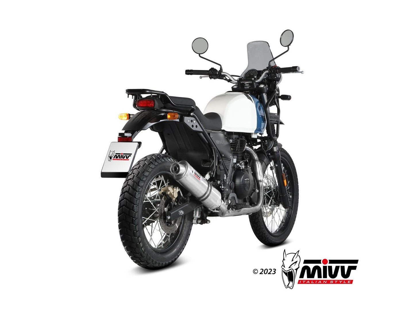 MIVV RE.001 ROYAL ENFIELD HIMALAYAN / SCRAM 411 ( 2021 + ) Slip-on Exhaust "Oval" (stainless steel; approved) – Accessories in the 2WheelsHero Motorcycle Aftermarket Accessories and Parts Online Shop