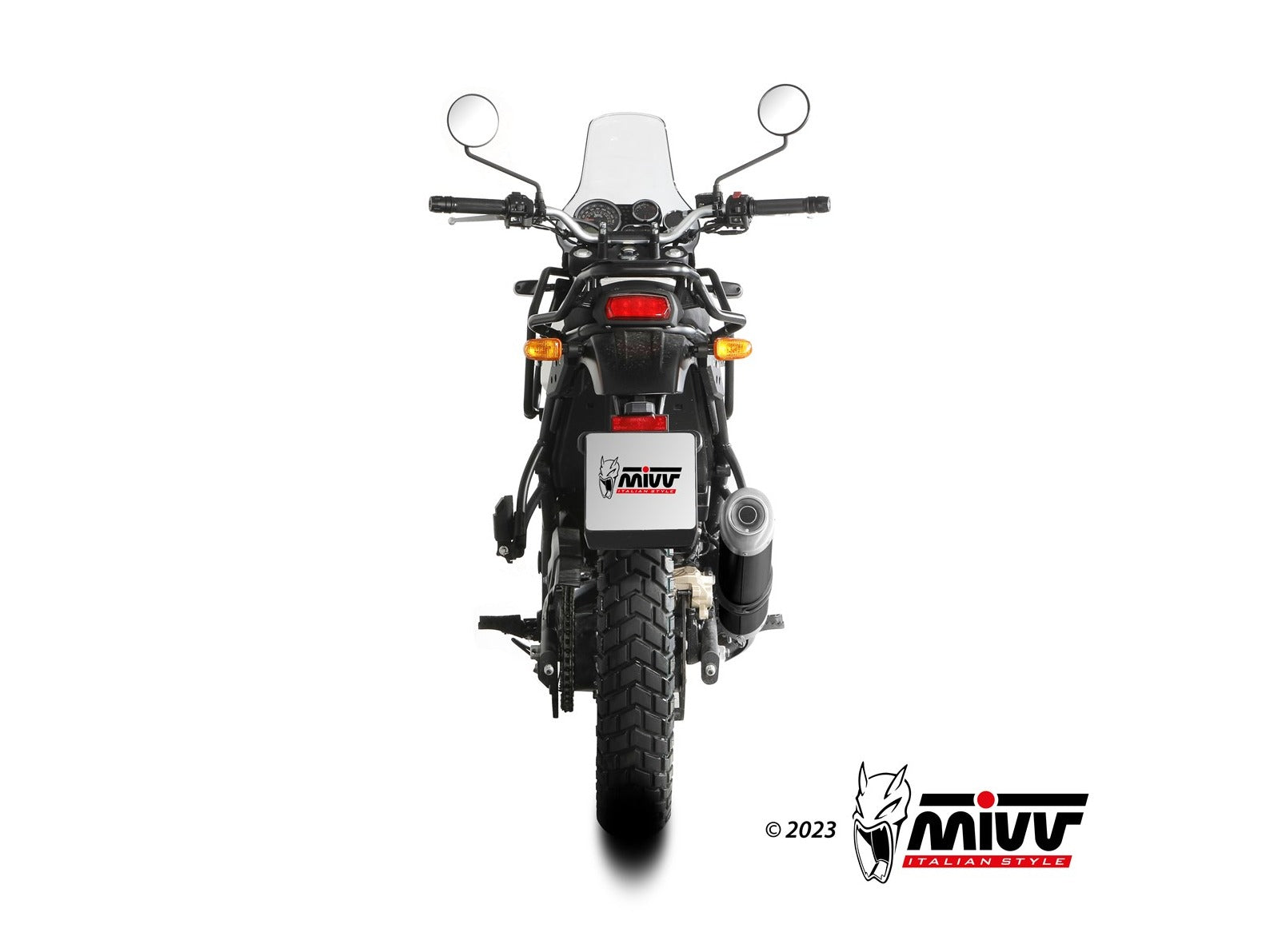 MIVV RE.001 ROYAL ENFIELD HIMALAYAN / SCRAM 411 ( 2021 + ) Slip-on Exhaust "Oval" (black; approved) – Accessories in the 2WheelsHero Motorcycle Aftermarket Accessories and Parts Online Shop